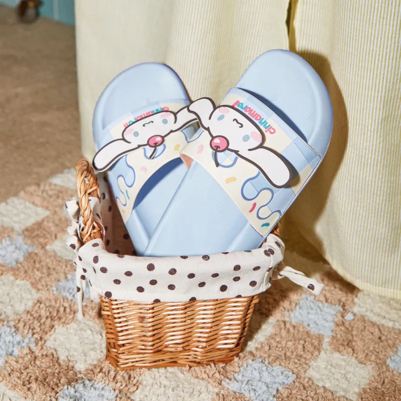 GUKOO x Sanrio Yugui Dog Slippers Misty Blue-3