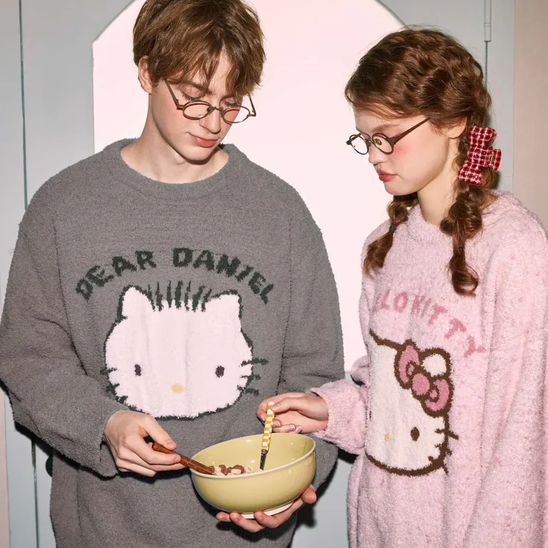 GUKOO x Sanrio/ Hello Kitty Pajama Set Men's Dense Misty Gray-1