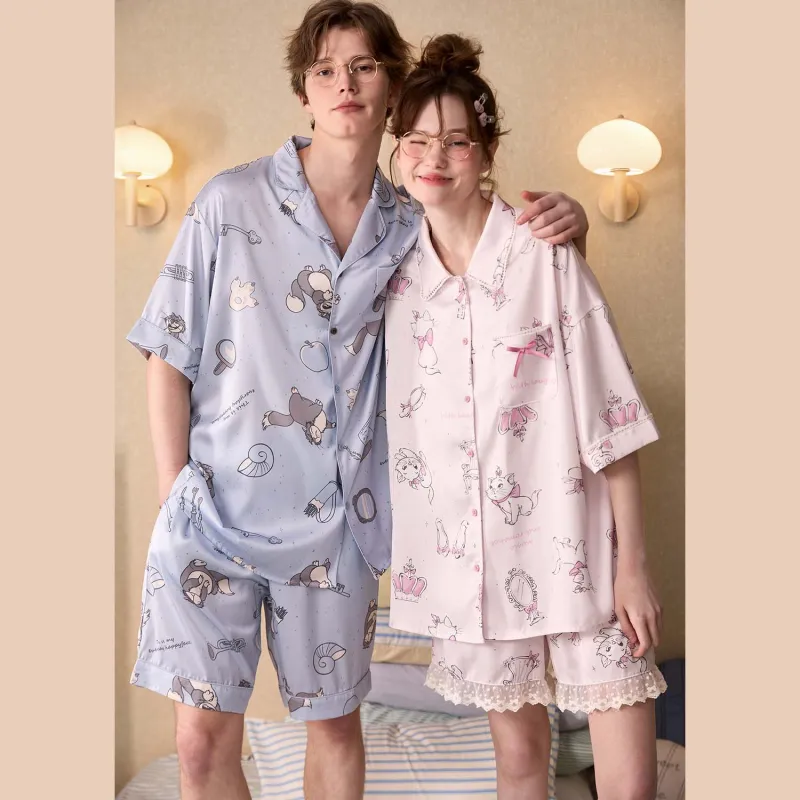 GUKOO x Disney Pajama Set Women's Light Rouge Pink-5