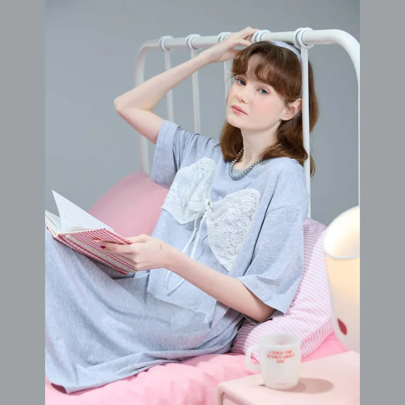 YSO Nightgown Women's Light Heather Gray-2