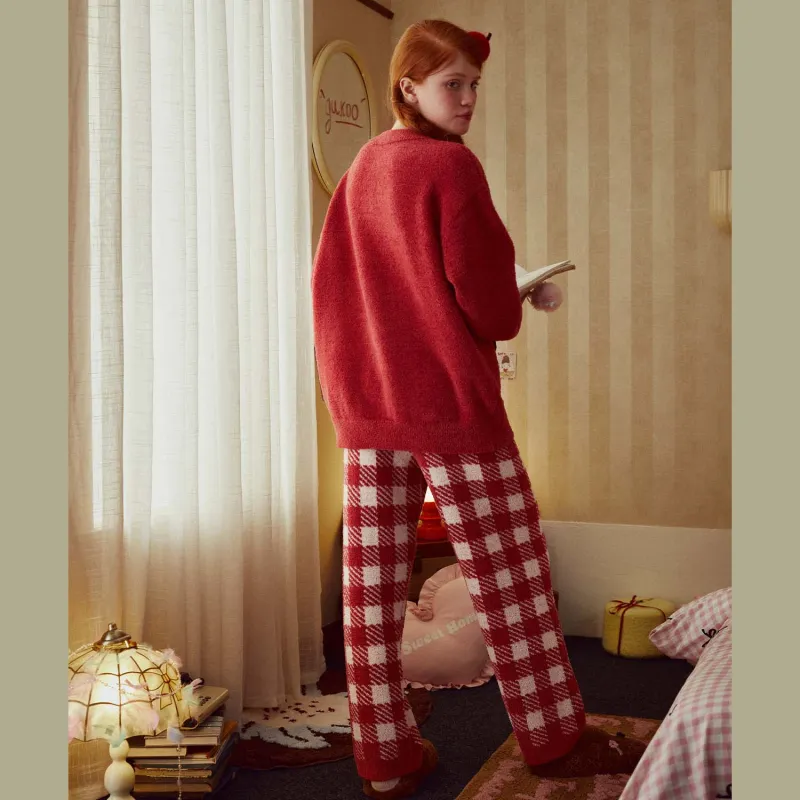 GUKOO Pajama Set Women's Jam Red-3