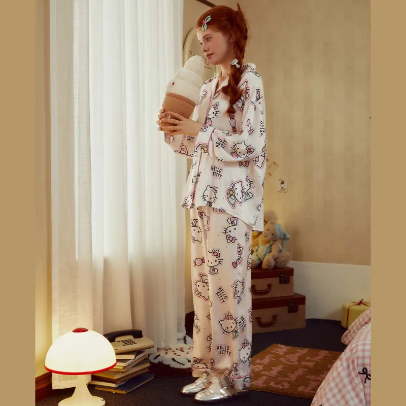 GUKOO x Hello Kitty Pajama Set Women's Snow-4