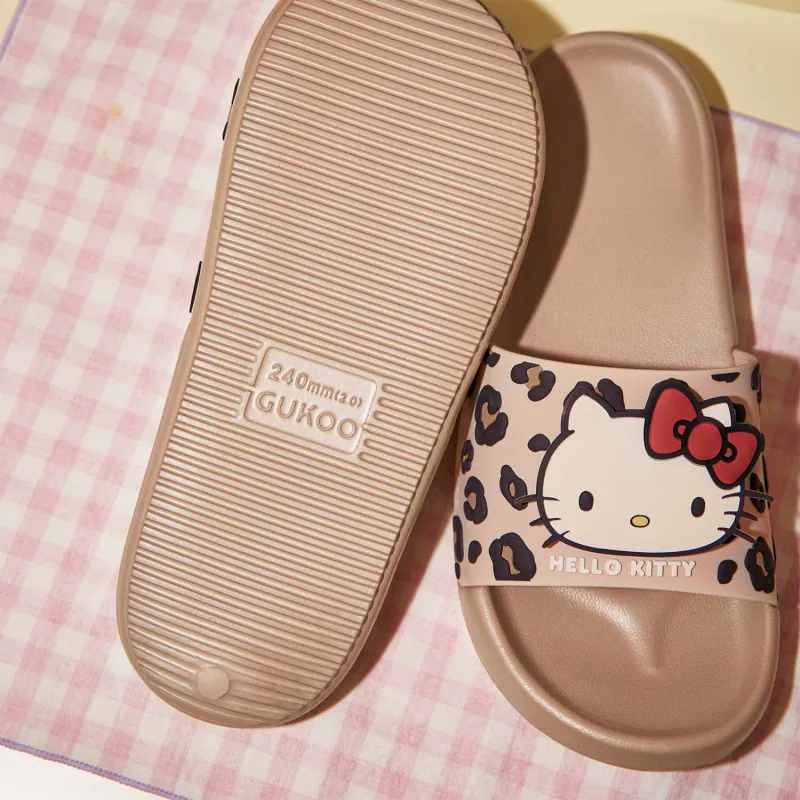 GUKOO x Hello Kitty/, Sanrio Series Slippers Milk Tea Brown-6