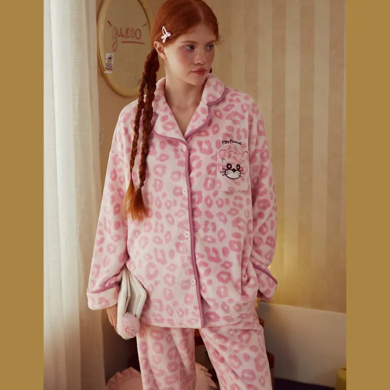 GUKOO Pajama Set Women's Cherry Blossom Pink-2