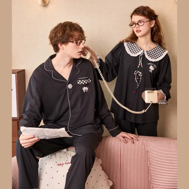 GUKOO x Hello Kitty Pajama Set Women's Graphite Gray-6