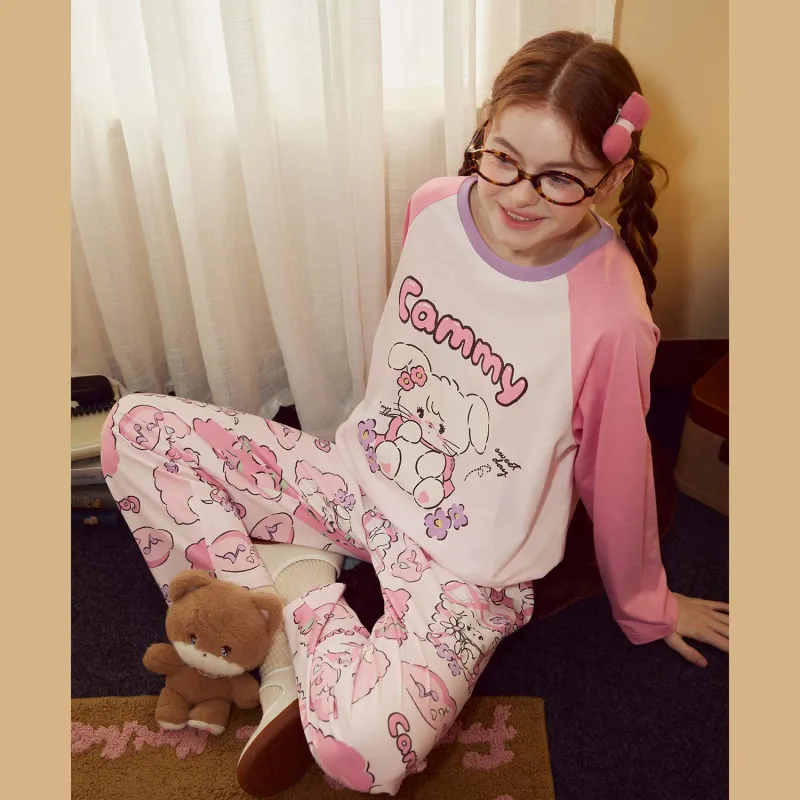 GUKOO Pajama Set Women's Light Pink-5