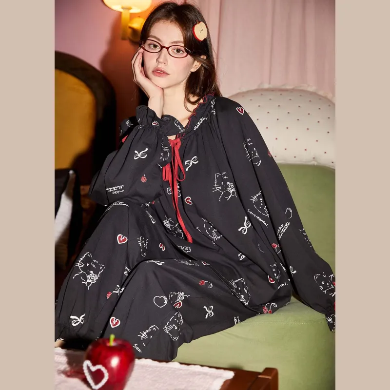 GUKOO x Mikko Pajama Set Women's Graphite Gray-1