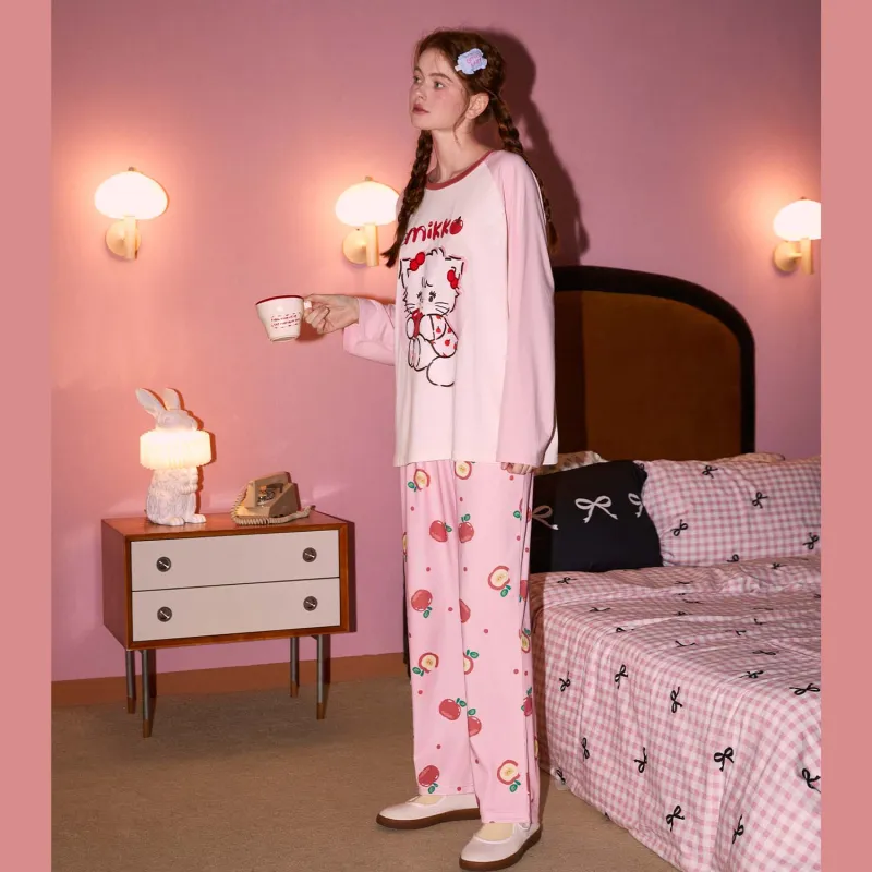 GUKOO x MIKKO Pajama Set Women's Pearl White-3