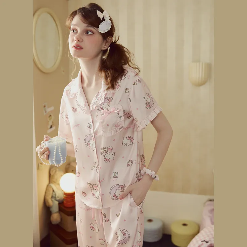 GUKOO x Hello Kitty/, Pajama Set Women's-4