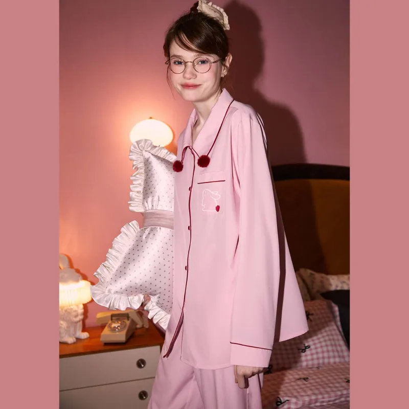 GUKOO Pajama Set Women's Light Mist Pink-3