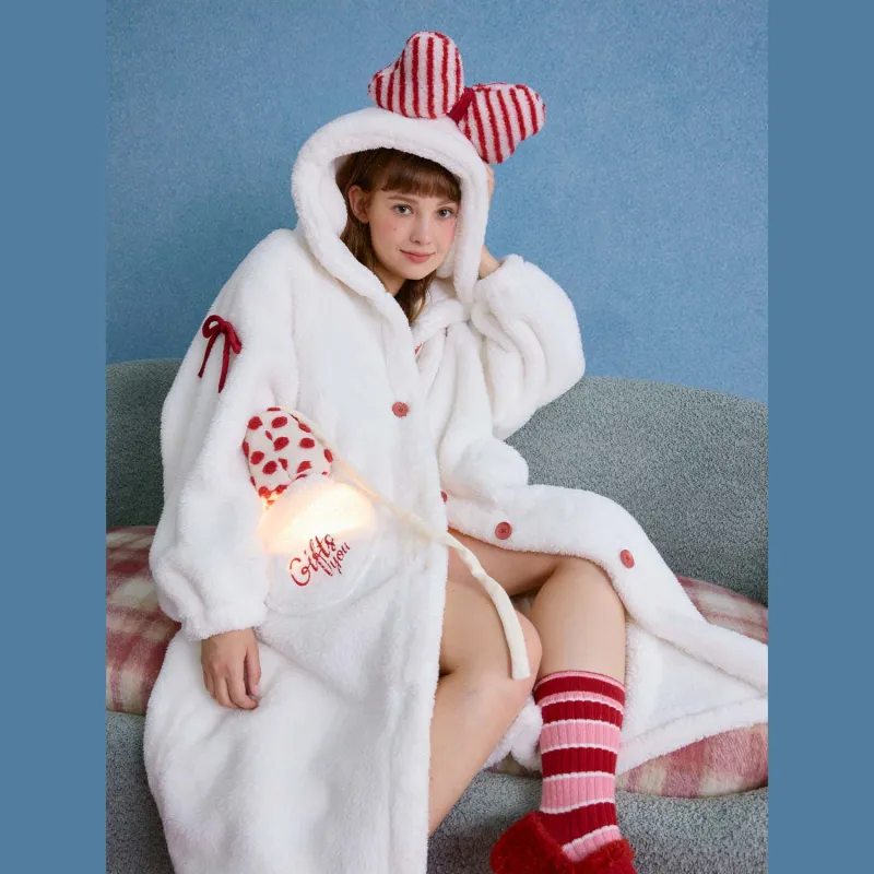 YSO Pajama Robe Women's Raw White-1