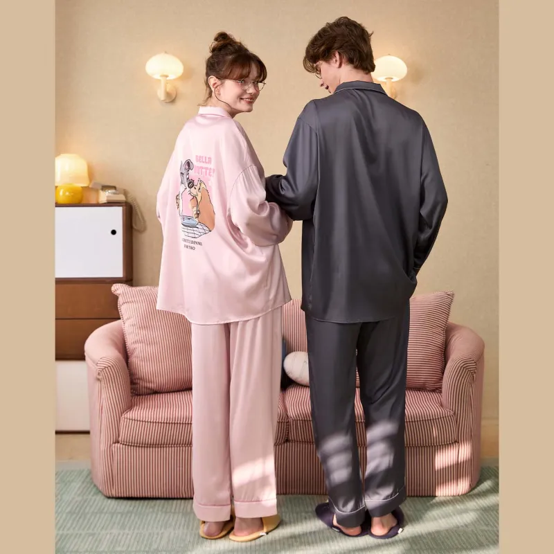 GUKOO x Disney Pajama Set Men's Dark Charcoal Gray-1