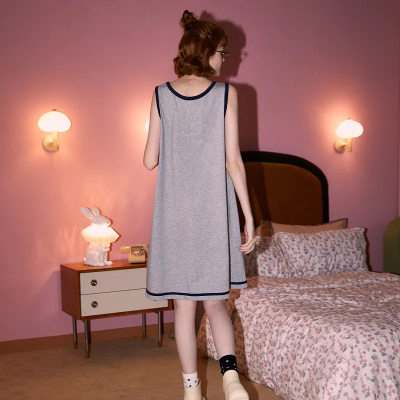GUKOO x HelloKitty Nightgown Women's Feather Gray-1