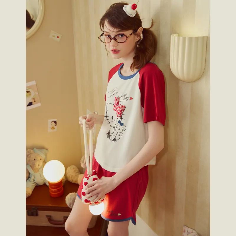 GUKOO x Hello Kitty Sanrio Series Pajama Set Women's-2