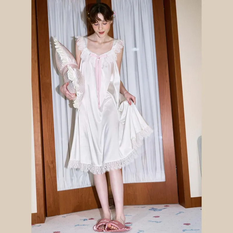 GUKOO Nightgown Women's Light Beige-2