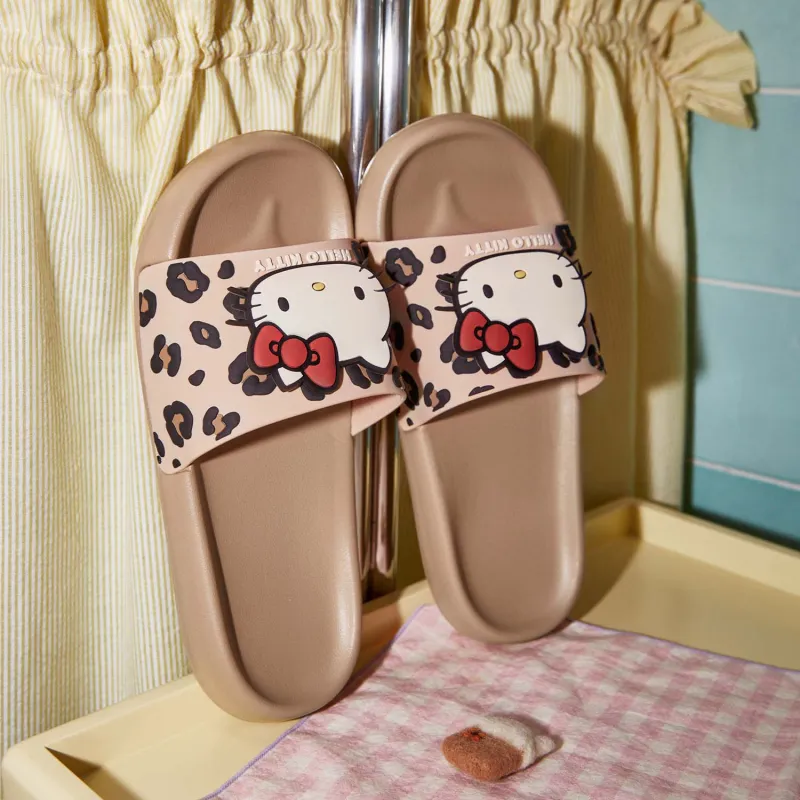 GUKOO x Hello Kitty/, Sanrio Series Slippers Milk Tea Brown-3