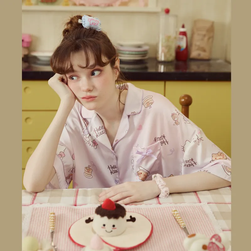 GUKOO x Hello Kitty Sanrio Series Pajama Set Women's-5