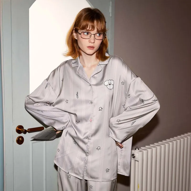 GUKOO x Miiiiichan Pajama Set Women's Mist Gray-5