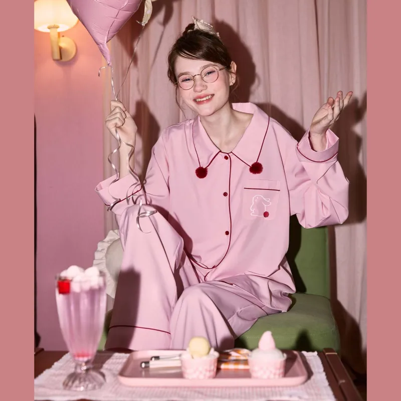 GUKOO Pajama Set Women's Light Mist Pink-1