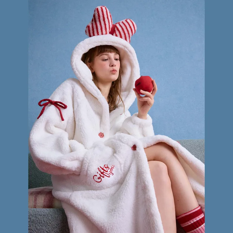 YSO Pajama Robe Women's Raw White-3