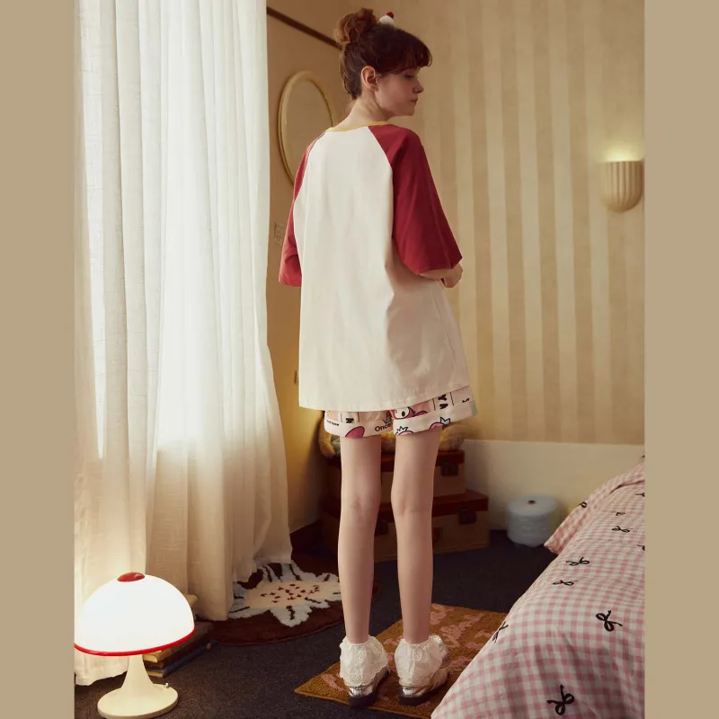 GUKOO x Sanrio/ Melodi Pajama Set Women's Pearl White-3
