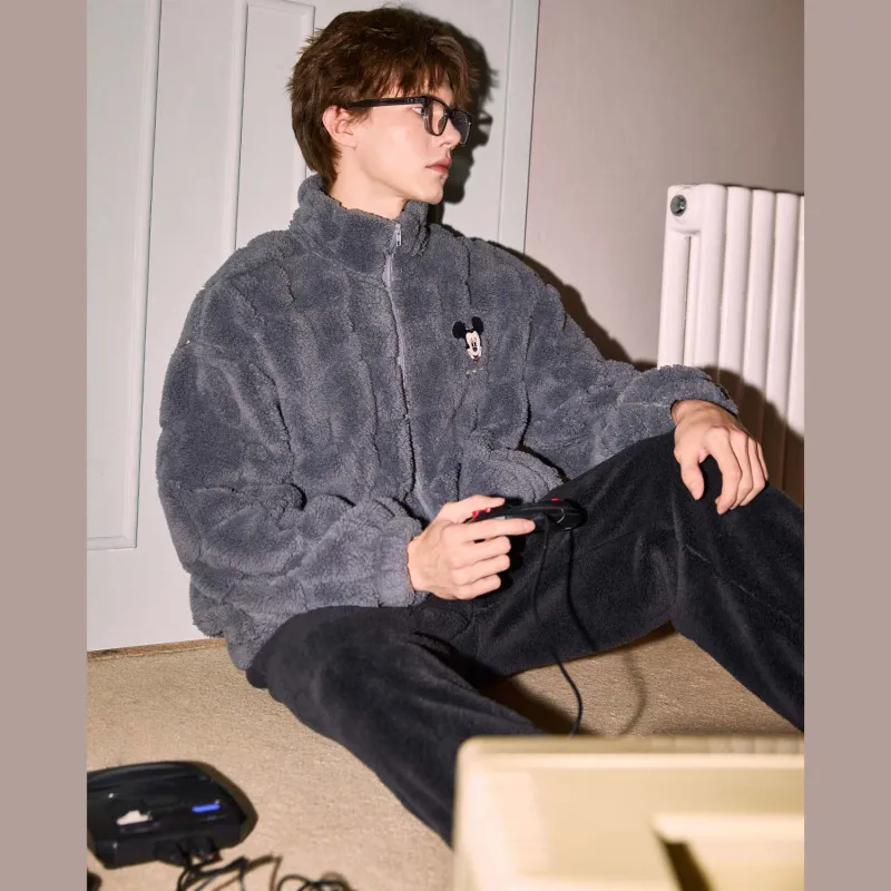 GUKOO x Disney Mickey Series Pajama Set Men's Dark Gray-1