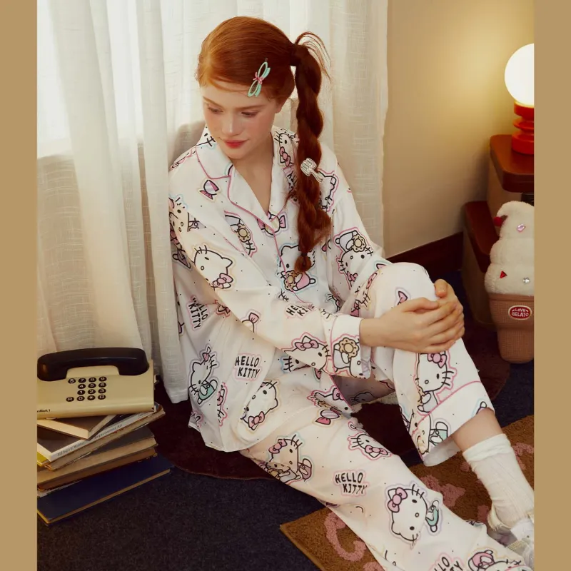 GUKOO x Hello Kitty Pajama Set Women's Snow-5