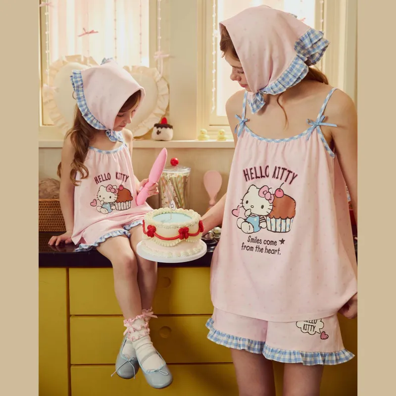 GUKOO x Hello Kitty Sanrio Series Pajama Set Women's Ballet Pink-1