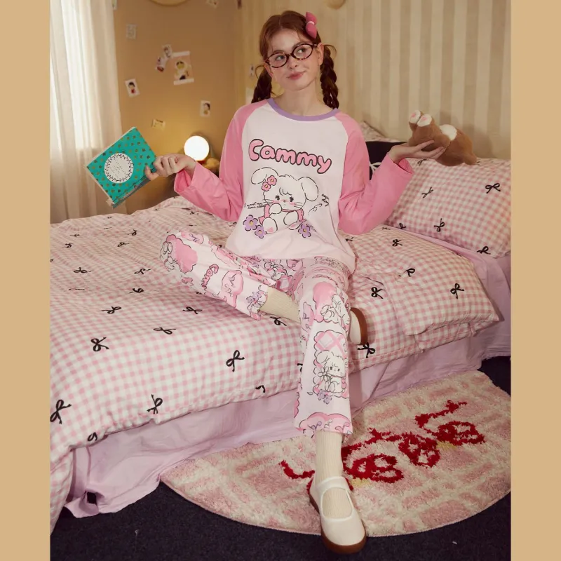 GUKOO Pajama Set Women's Light Pink-3