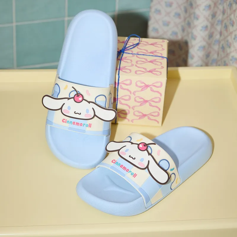 GUKOO x Sanrio Yugui Dog Slippers Misty Blue-5