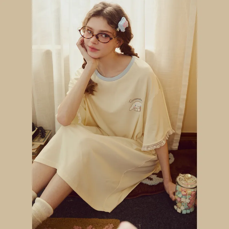 GUKOO x Sanrio/ Yugui Dog Nightgown Women's Malt Yellow-2
