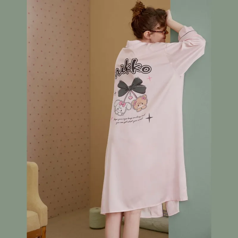 GUKOO x Mikko Nightgown Women's Light Mist Pink-2