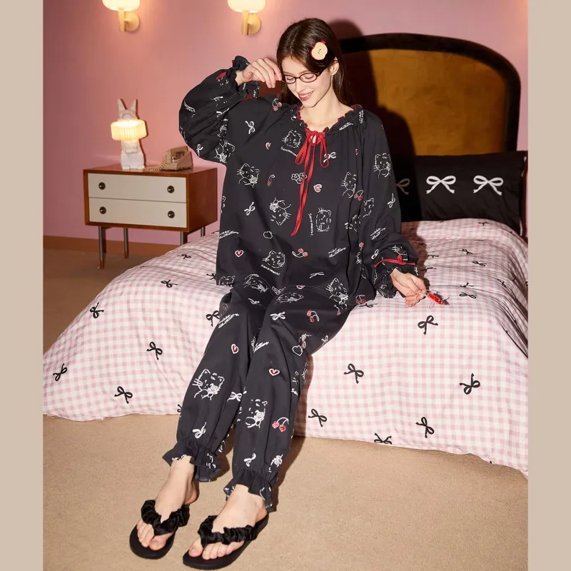 GUKOO x Mikko Pajama Set Women's Graphite Gray-4