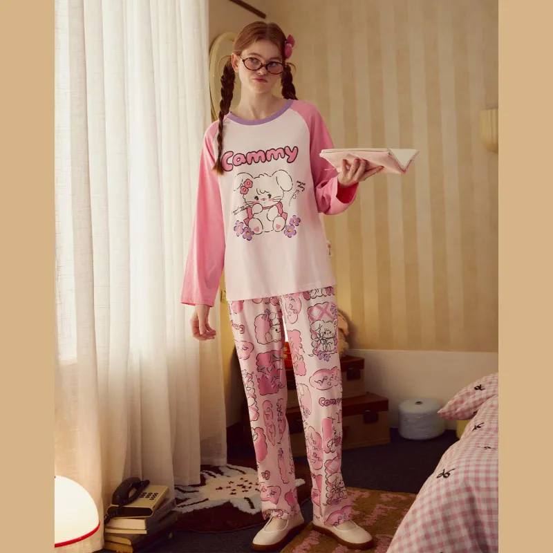 GUKOO Pajama Set Women's Light Pink-2