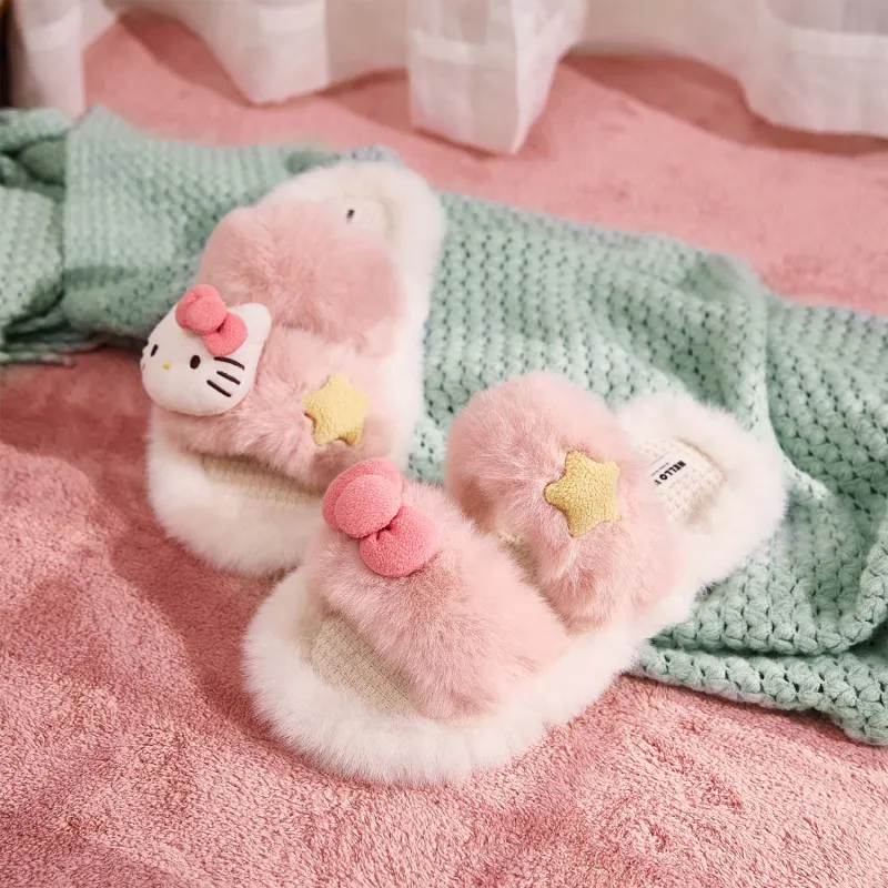 GUKOO x Hello Kitty Sanrio Series Slippers Milk White-3