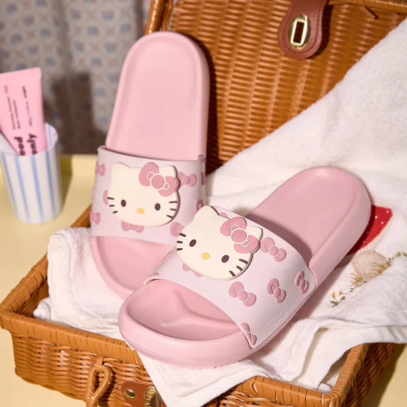 GUKOO x Hello Kitty/, Sanrio Series Slippers Peach Blossom Pink-4