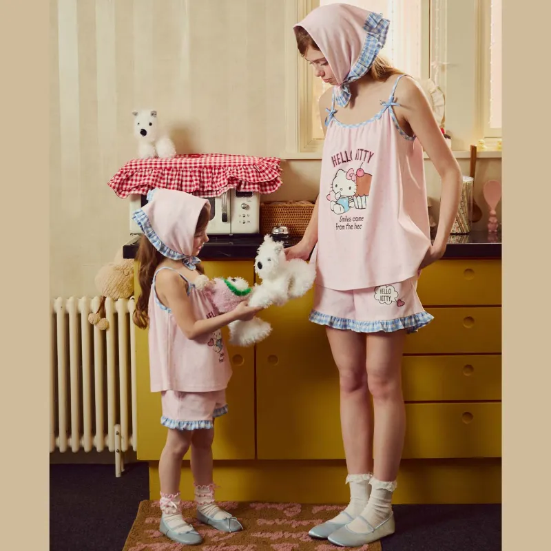 GUKOO x Hello Kitty Sanrio Series Pajama Set Women's Ballet Pink-3
