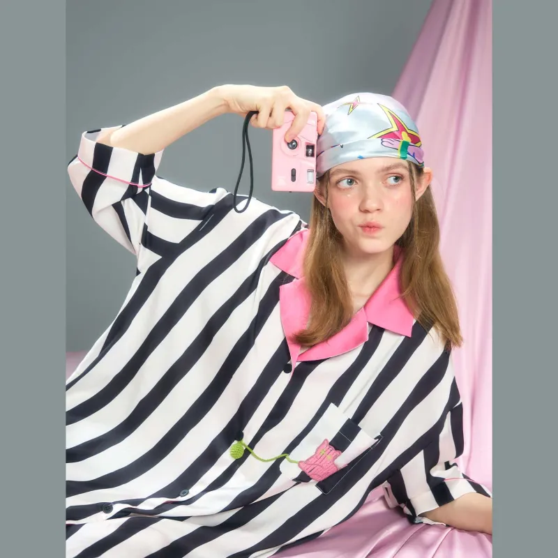 YSO Cool Cat Series Nightgown Women's Mass Black-2