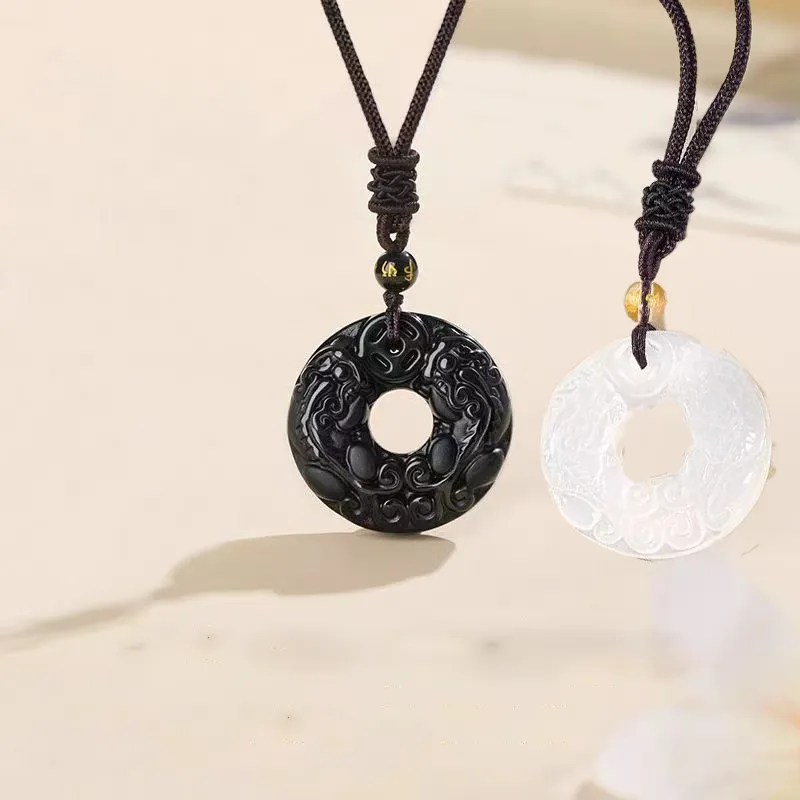 Fei Yu Chalcedony Jade Necklaces Unisex-5
