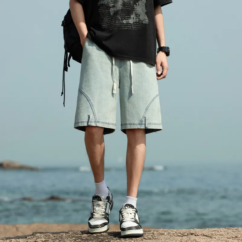 FREO3N Denim Shorts Unisex-12