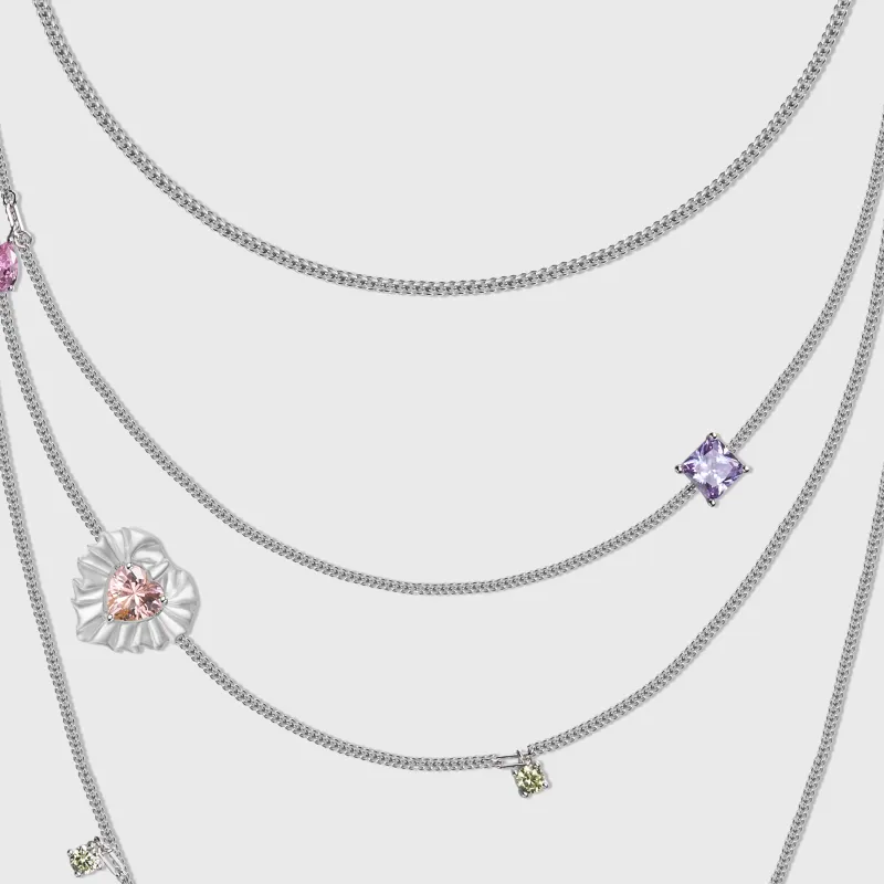 Lost In Echo 925 Sterling Silver Long Necklace Women's-3