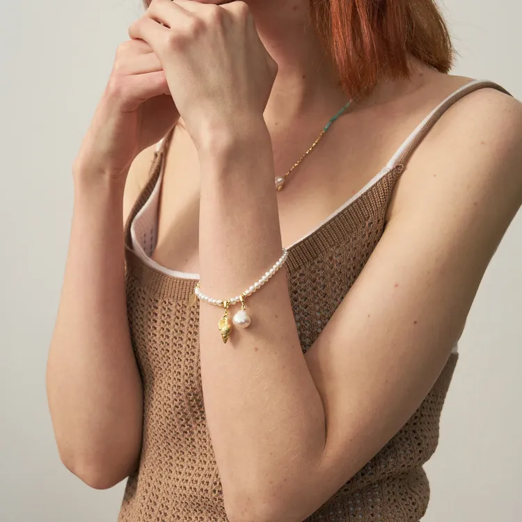 Lost In Echo Copper Plated With 14k Gold Bracelets Women's-2