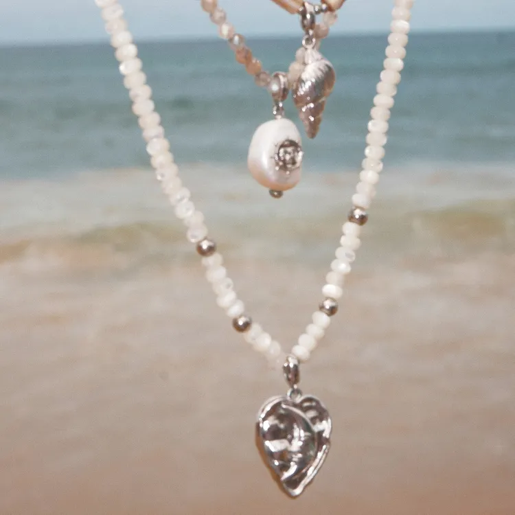 Lost In Echo White Gold Plated Copper Necklaces Women's-2