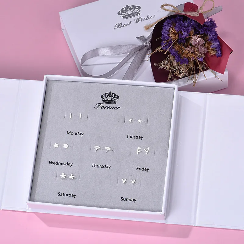 GAGA S 990 Silver Stud Earrings Women's-1