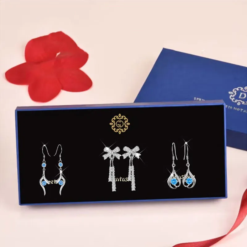 GAGA S990 Fine Silver Stud Earrings Women's-3