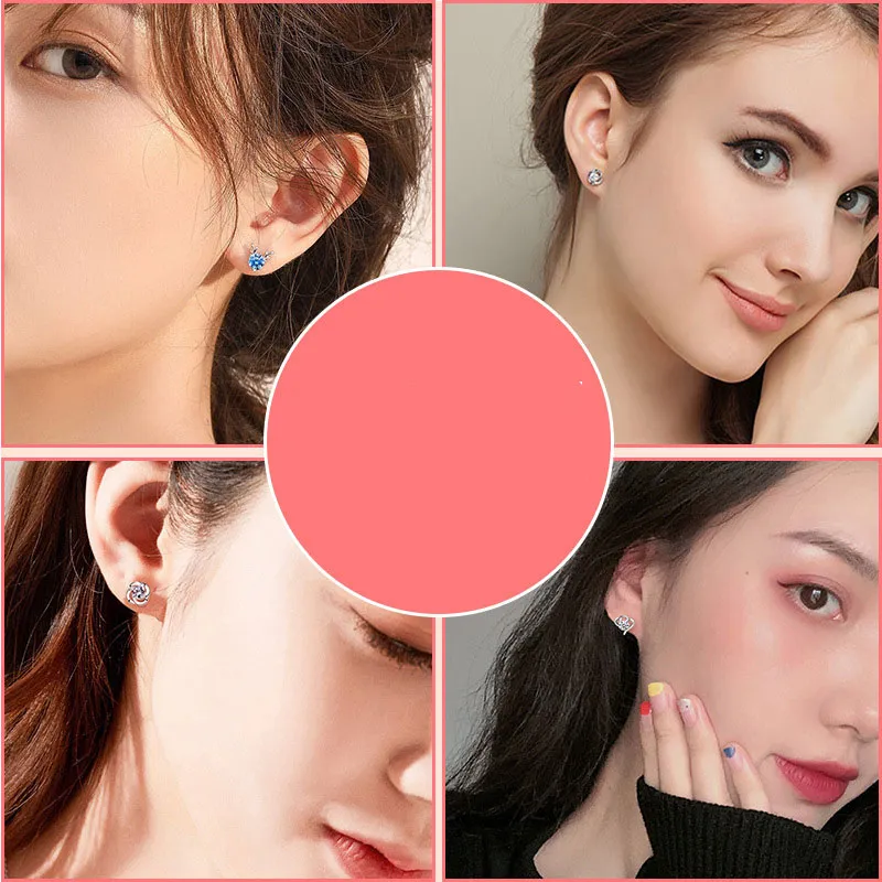 GAGA S999 Fine Silver Stud Earrings Women's-3