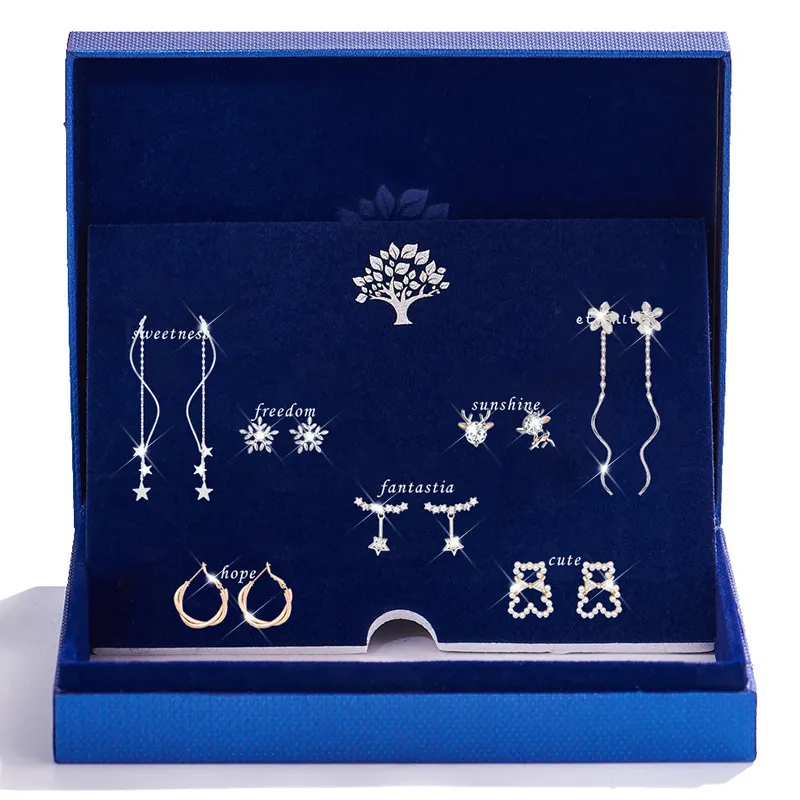 GAGA S925 Silver Stud Stud Earrings Women's-6