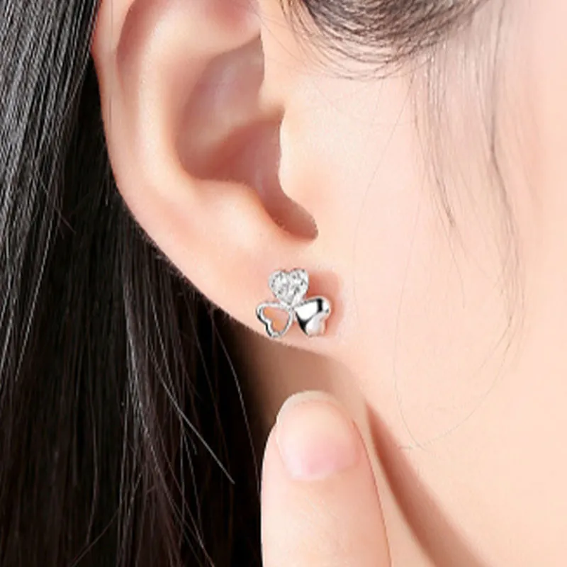 GAGA S925 Silver Stud Stud Earrings Women's-4