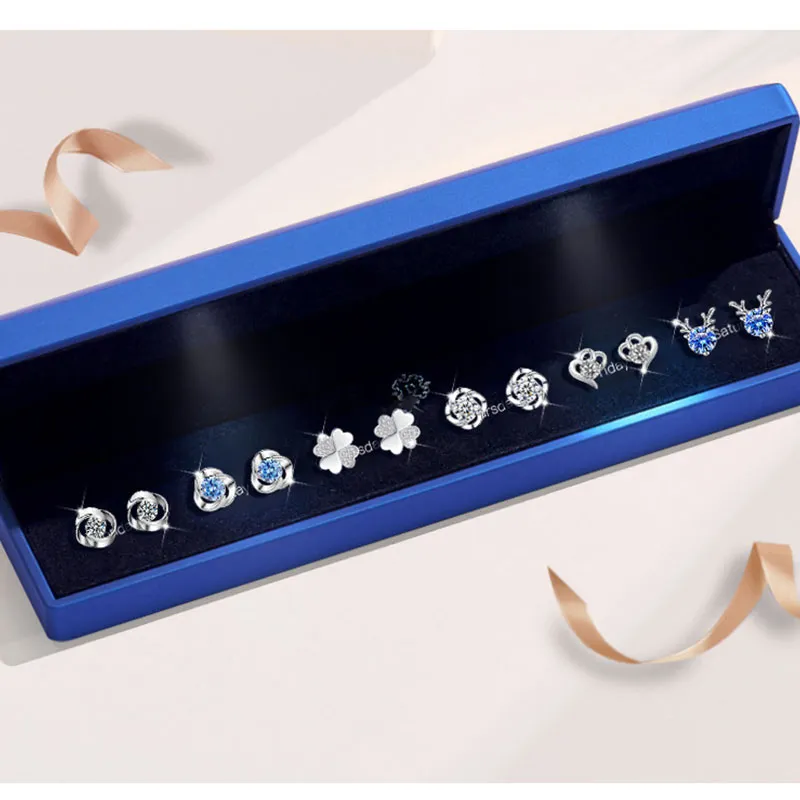 GAGA S999 Fine Silver Stud Earrings Women's-5
