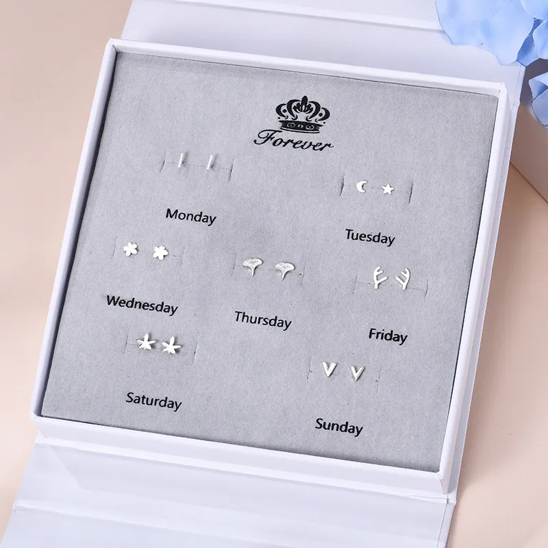 GAGA S 990 Silver Stud Earrings Women's-5